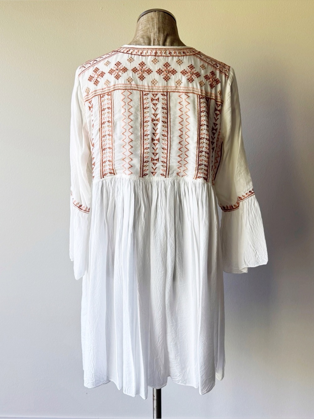 Melissa Odabash Natalia Boho White Embroidered Mini Dress - Picture 5 of 17